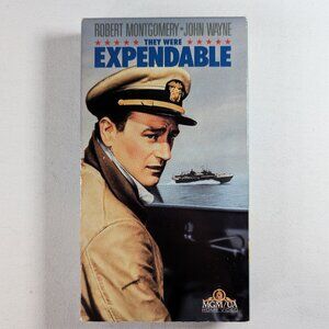 3/$15 THEY WERE EXPANDABLE (1945) VHS tape John Wayne, Robert Montgomery